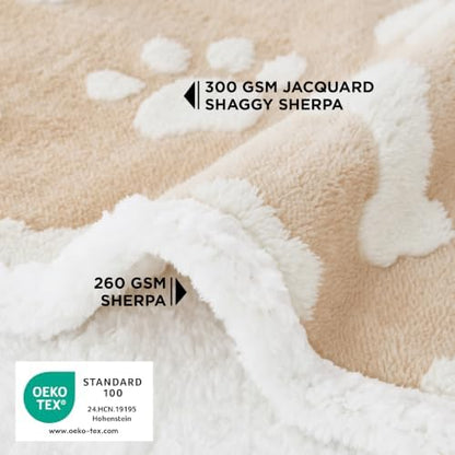 LE SURE Waterproof Dog Blankets for Large Dogs Cute Cozy 3D Jacquard,40x50 - Image 2