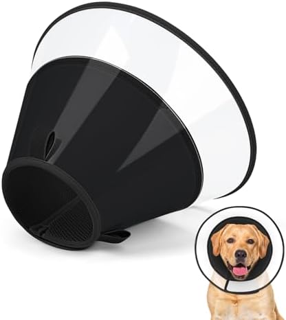 Dog Cone Collar with Soft Padding to Stop Licking, Elizabeth Recovery Collar After Surgery for Large Medium Small Dogs, Comfortable Pet Head Cone Alternative for Neutering Spay Injury(XL) by Unknown