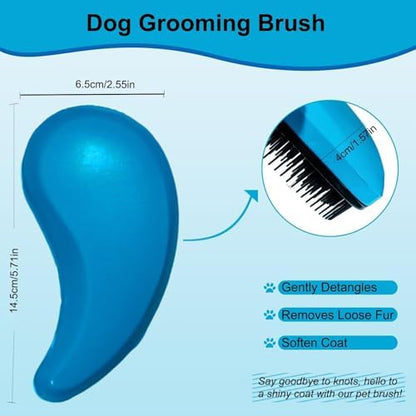 Puppy Brush for Small Dogs - Soft Dog Brush （Blue） - Image 2