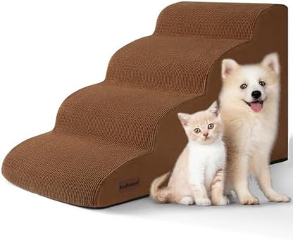 Aodisman Dog Steps for Bed or Couch,4-Step Pet Stairs Ramp for Small Dogs by AODISMAN