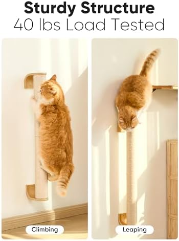 FUKUMARU Cat Wall Scratcher, 28" Kitten Scratching Post - Image 3