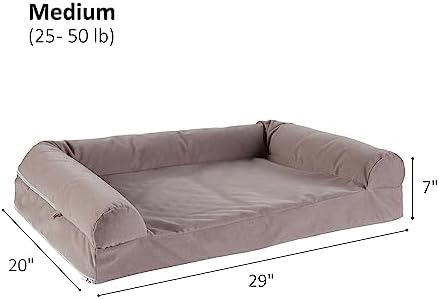 Happy Hounds Luna Sofa Dog Bed, Gray, Medium (29" x 20") - Image 6