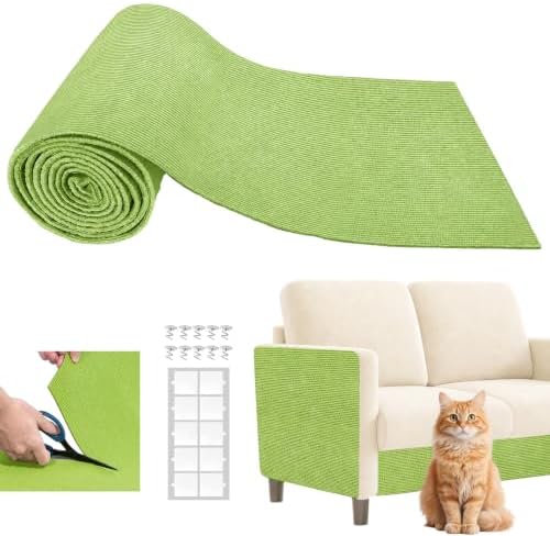 Cat Scratch Couch Furniture Protector from Cat Claws, Green, 39.3x15.8In by SREBAY