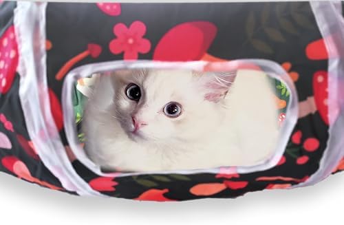 Sheldamy Cat Tunnel, S-2-Way Cat Tunnels for Indoor Cats, Collapsible Cat Play Tunnel, Interactive Toy Maze Cat House for Cats, Puppy, Kitty, Kitten, Rabbit - Image 5