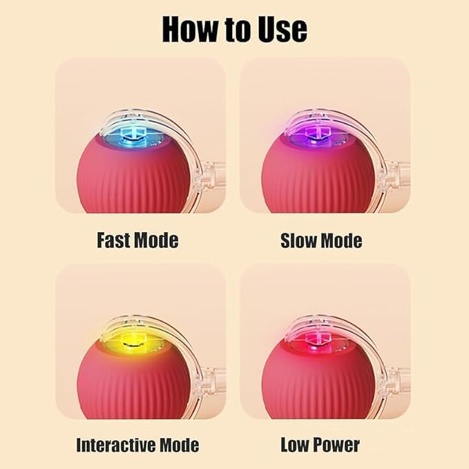 2024 New Electric Dog Ball Toy for Cat,360° Smart Automatic Interactive Rolling Dog Smart Pet Toy Ball,Gift for Kids