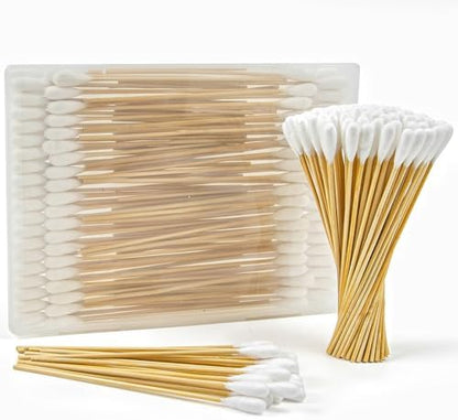 100pcs Long Cotton Swab for Dogs Ear, Large Cleaning Cotton Buds in Case by OWNWISE