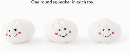 ZippyPaws Burrow- Interactive Dog & Puppy Toys for Boredom, Stimulating Pet Products to Keep Them Busy, Hide & Seek Plush Dog Puzzles, Enrichment Squeaky Toy, for Small & Medium Dogs- Soup Dumplings