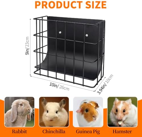 BESNEW Large Rabbit Hay Feeder,Upgraded Metal Guinea Pig Hay Feeder Hay-Leak Proof Bottom,Easy to Install,Bunny Supplies for Rabbit Guinea Pig Chinchilla Small Animals - Image 5