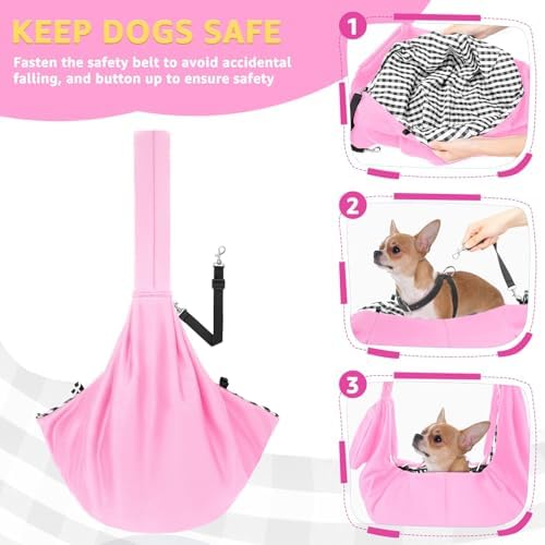 Lukovee Pet Sling, Puppy Small Pet Cat Carrier with Safety Hook - Image 4