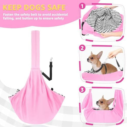 Lukovee Pet Sling, Puppy Small Pet Cat Carrier with Safety Hook - Image 4