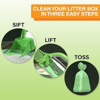 Neater Pet Brands Neater Scooper XL Cat Litter Scoop, 60 Refill Bags – Extra-Large Capacity Mess-Free Cat Litter Scooper with Bag for Large & Multiple Cats, Spill-Proof Litter Box Scooper with Holder - Image 4