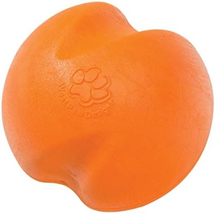 WEST PAW Zogoflex Jive Ball Dog Chew Toy – Bouncing Toys for Dogs, Fetch, Catch, Chewing, Play – Floatable, Recyclable Balls – Latex-Free, Non-Toxic, Dishwasher Safe Dog Toy, Large 3.25", Tangerine by WestPaw