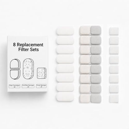 4L Cat Water Fountain Filters, 8-Pack Replacement Filters for YSJ402 by Unknown