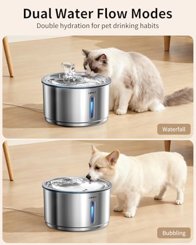 NPET Cat Water Fountain Stainless Steel 1Gal/135oz Automatic Pet Fountain - Image 4