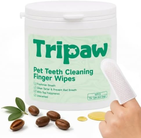 Pet Dental Wipes 50 Counts Pet Teeth Cleaning Finger Wipes by Unknown