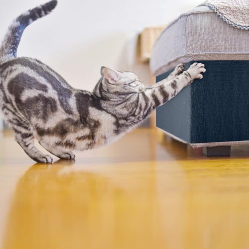 Cat Scratch Furniture Protector Couch Protector from cat Claws Self-Adhesive Carpet remnants Scratching Mat Trimmable DIY Climbing Covering Posts 78.7" x 15.8" Grey - Image 7