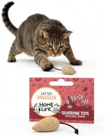HomeLife Pet Snuggler Cat Toy – 100% Natural Silvervine Cat Toy, Handmade Farm-to-Toy Interactive Cat Toy for Comfort, Play, Chewing & Indoor Cat Enrichment by HomeLifePet