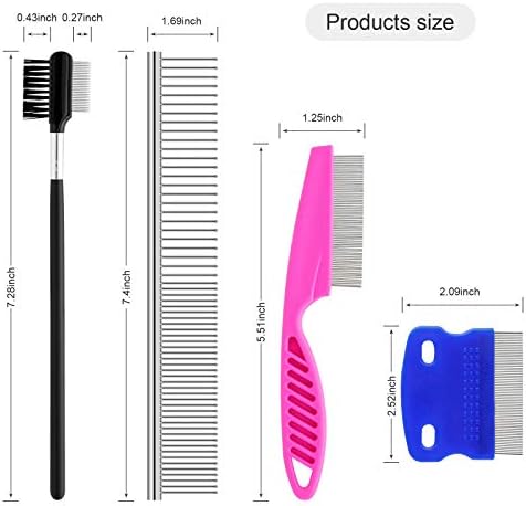 GUBCUB Pets Grooming Comb Kit for Small Dogs Puppies For Tear Stain Remover, 2-in-1 with Round Teeth to Remove Knots Crust Mucus - Image 2