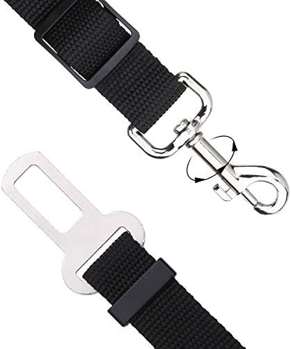 Elisel Elisel 2 Packs Adjustable Length Pet Dog Cat car seat Belt Pet seat Belt Pet Accessories for Dogs Cats and Pets (Black) - Image 3