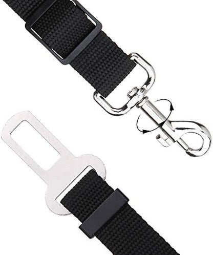 Elisel Elisel 2 Packs Adjustable Length Pet Dog Cat car seat Belt Pet seat Belt Pet Accessories for Dogs Cats and Pets (Black) - Image 3