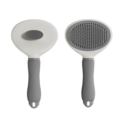 Cat Brush for Shedding, Self Cleaning Slicker Brush, Soft Silicone Self Cleaning for Short and Long Haired Cats for Grooming and Massaging