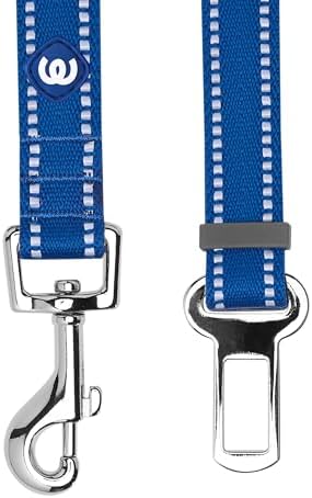 Blueberry Pet Pastel Colored Reflective Dog Harness with Seatbelt Clip – Adjustable No-Pull Pet Vest for Walking and Car Safety, Large Size in Navy Blue - Image 4