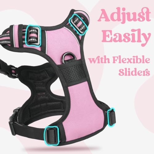 rabbitgoo Dog Harness Medium Sized, Updated Easy On & Off with 3 Buckles - Image 4
