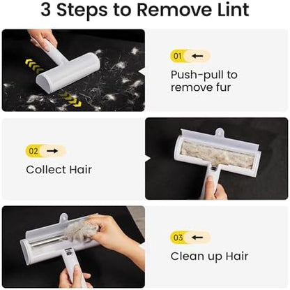 Pet Hair Removal Tool and Lint Roller Value Set, Sticky Lint Remover - Image 4