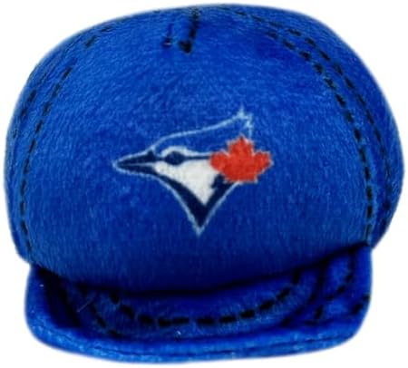 Best Plush CAT Toy - MLB Toronto Blue Jays Complete Set of 3 Piece Cat Toys Filled with Fresh Catnip. Incld: 1 Baseball Cap Cat Toy, 1 Baseball Cat Toy with Feathers & 1 Beer Bottle. Team Logos - Image 2