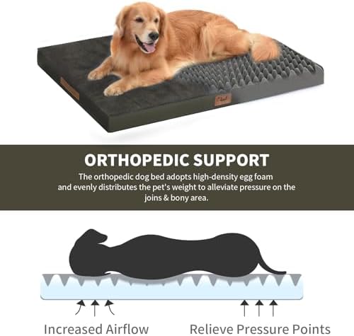 Large Waterproof Orthopedic Dog Bed with Egg Crate Foam - Image 4