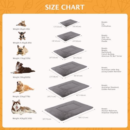Reversible Dog Bed Mat with Plush and Corn Velvet,Soft Warm Pet Cushion, Dual Purpose Washable Sleeping Mattress Bed for Small Medium Large Dog and Cat XB004 (18 * 13", Light Grey) - Image 3