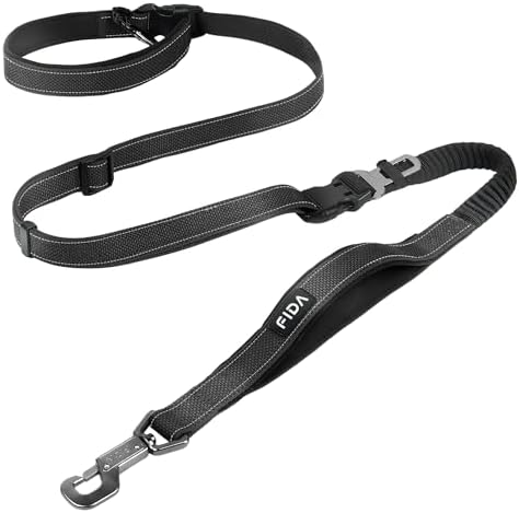 Fida 6-in-1 Hands Free Dog Leash Heavy Duty, Waist Corssbody Dog Leash by Fida