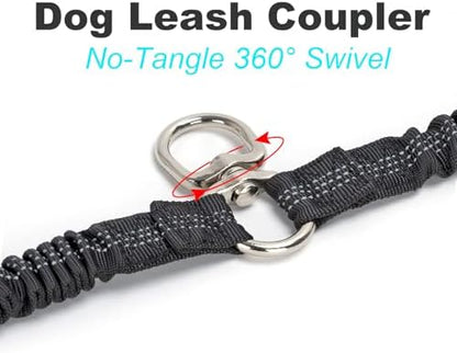 20"Double Dog Leash Coupler Leash Splitter for 2 Medium Large Dog - Image 2