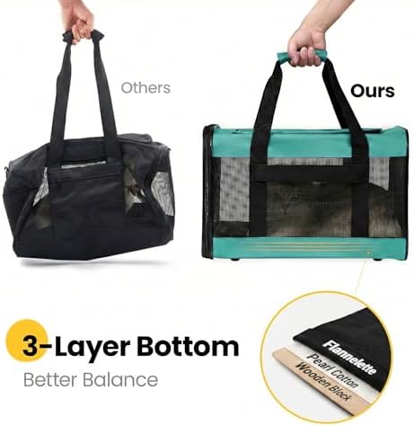 Conlun Dog Carrier Soft Sided, Large Cat Carrier up to 20 Lbs,Turq L - Image 7
