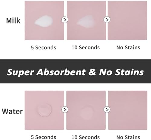 HotLive Dog Food Mat - Absorbent Cat Mat for Food and Water, No Stains Pet Feeding Bowl Mat, Easy to Clean Pet Placemats, Quick Dry Dog Water Dispenser Mat for Messy Drinkers | Pink 18"x34" - Image 2