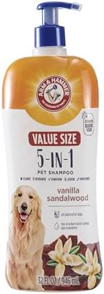 Arm & Hammer 5-in-1 Dog Shampoo, Vanilla Sandalwood, 32 Fl Oz by ArmHammer