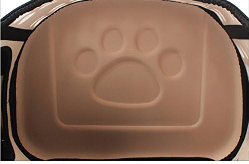 Foldable Pet Dog Cat Carrier Cage Collapsible Travel Kennel - Portable Pet Carrier Outdoor Shoulder Bag for Puppy Dog Cat Small Medium Large Animal (M, Beige) - Image 2