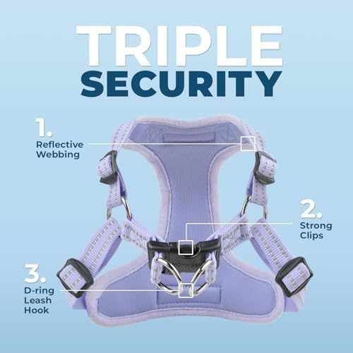 Voyager Step-in Flex Adjustable Dog Harness - Lavender, Large - Image 5