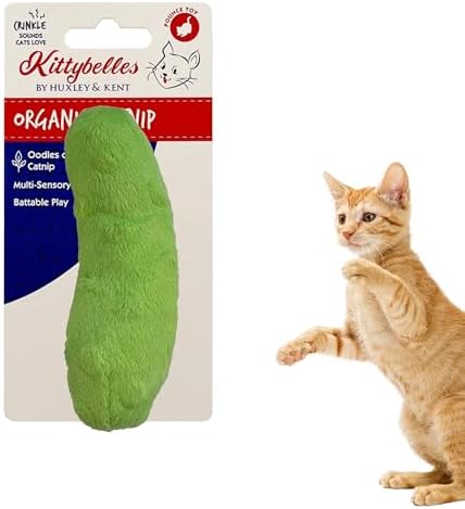 Huxley & Kent Plush Crinkle Catnip Cat Toy, Pickle by HuxleyKent