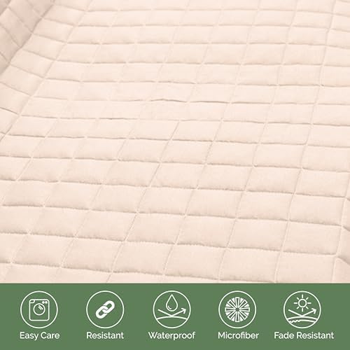 Elegant Comfort Premium Pet Car Seat Cover for Back Seat, Luxury Microfiber Car Seat Protector, Heavy Duty and Durable, Non-Slip and Waterproof Car Seat Cover for Trucks, Cars, and SUVs, Cream - Image 6