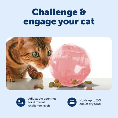 PetSafe Slimcat Feeder Ball Cat Toy, Pink, 1 Count (Pack of 6) - Image 3