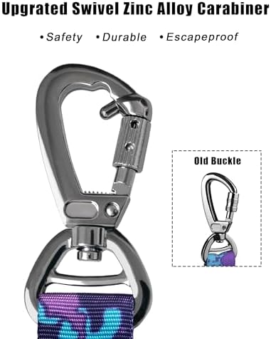 Hotsky Tactical Bungee Shock Absorbing No Pull Dog Leash,Purple Camo,4-6FT - Image 5
