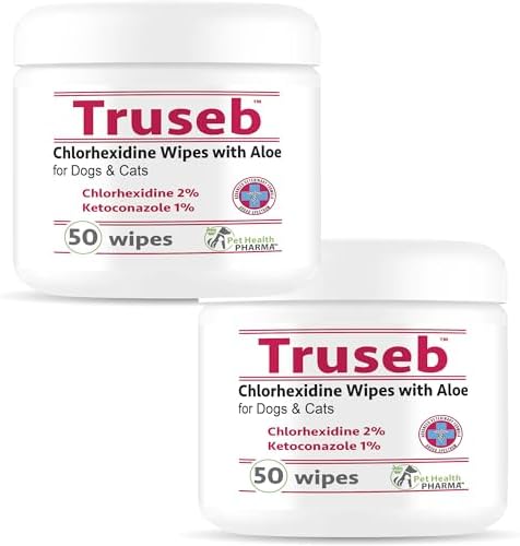 Chlorhexidine & Ketoconazole Medicated Dog & Cats Wipes 100ct Wipes for Hot Spots, Flaky Skin, Red Itchy Irritated Paws, Helps Clean, Deodorize,Irritated Skin Folds NDC: 86176-204-10 (Made in U.S.A) by Pet+Health+Pharma