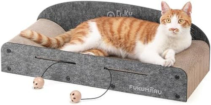 FUKUMARU Large Cat Scratcher Bed, 26 Inch Cat Scratching Bed Sofa Indoor by FUKUMARU