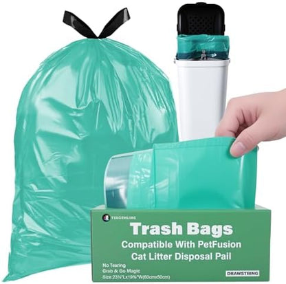 Cat Litter Pail Bags for PetFusion Cat Litter & Outdoor Dog Waste Bin by YESORMLING-Loveourcat