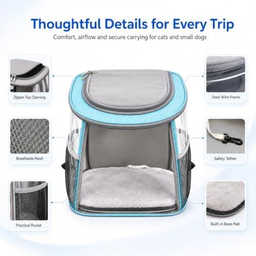 Pet Backpack Carrier for Cats and Small Dogs, Under 13.2 lbs - Image 6