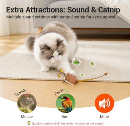 Potaroma Interactive Cat Toy Rechargeable Motion Activated Rolling Mouse - Image 3
