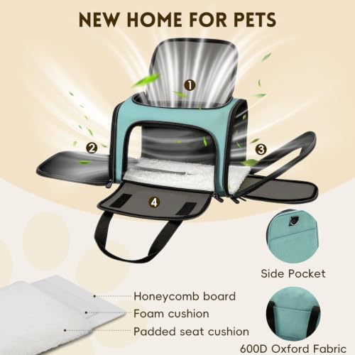 Cat Carrier Soft, Dog Carriers for Small Dog/Large Cat (Up to 16lb) - Image 3