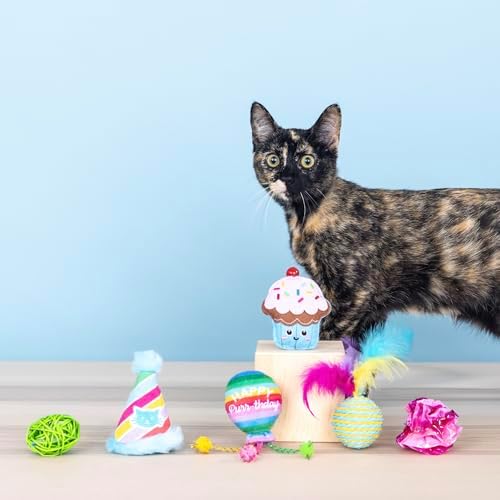 Fringe Studio Happy Purr-THDAY, Set of 6, Multipack Cat Toy Set, Pet Shop Collection (610007) - Image 4