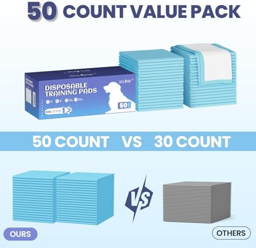 SCLOSE Puppy Pads XXL 50 Count 30"x36" Dog Pee Pads Extra Large Wee Wee Pad - Image 5